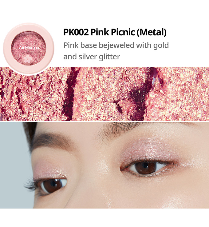 Etude House 2019 Cherry Blossom Blossom Picnic collection air mousse eyes eyeshadow PK002